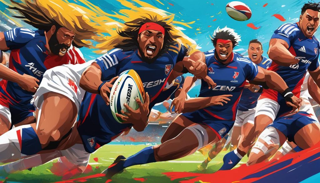 Dynamic action at USA rugby sevens tournament