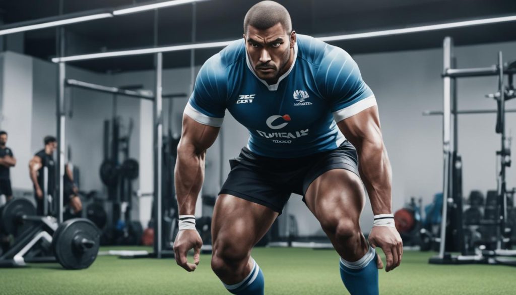 Rugby player showcasing physical and mental preparation