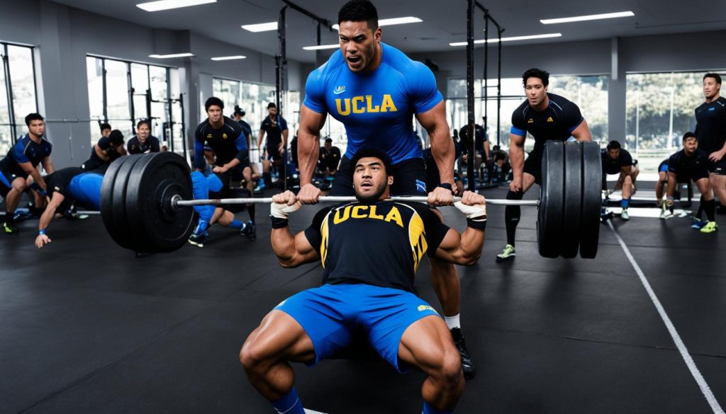 UCLA Men's Rugby team in rigorous training